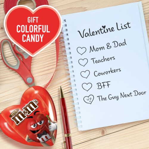 M&M's® Milk Chocolate Valentine Candy Heart Perspective: bottom