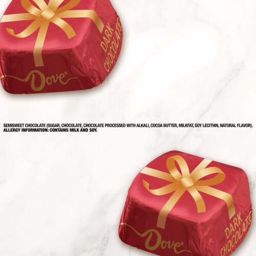 Dove Promises Dark Chocolate Christmas Candy Bag Perspective: bottom