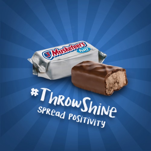 3 Musketeers Fun Size Chocolate Candy Bars Perspective: bottom