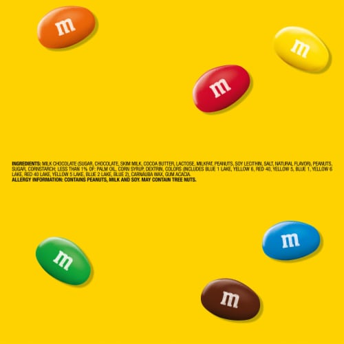 M&M'S Fun Size Peanut Milk Chocolate Candy Bag Perspective: bottom