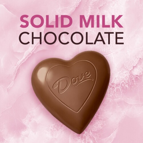 Dove® Solid Milk Chocolate Heart Valentine Candy Perspective: bottom