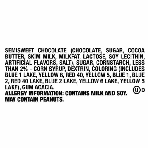 M&M'S Dark Chocolate Candy Sharing Size Bag Perspective: bottom