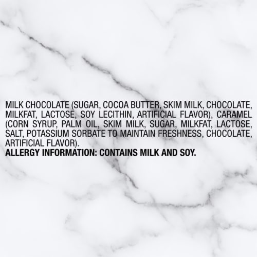 Dove Promises Individually Wrapped Milk Chocolate Caramel Candy Bag Perspective: bottom