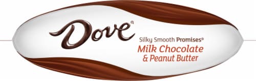 Dove Promises Peanut Butter and Milk Chocolate Candy Perspective: bottom