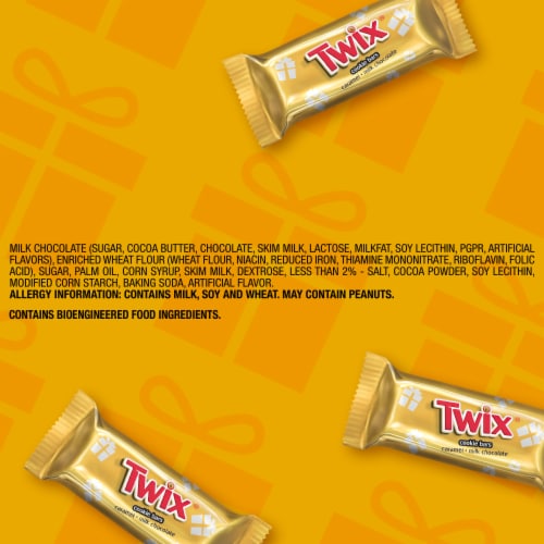 Twix Minis Caramel Cookie Bar Christmas Candy Bag Perspective: bottom