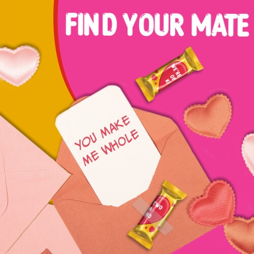 TWIX Caramel Mini Size Chocolate Cookie Bar Valentine Candy Bag Perspective: bottom