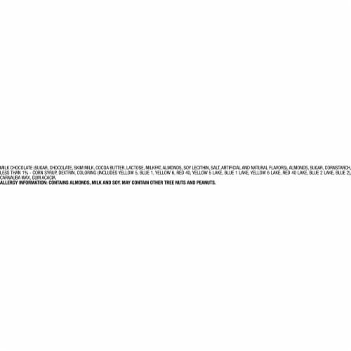M&M'S Almond Chocolate Egg Shaped Easter Candy Bag Perspective: bottom