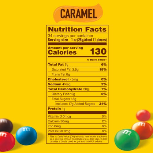 M & M Chocolate Candies, Caramel, Party Size - 38 oz