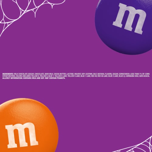 M&M'S Ghoul's Mix Milk Chocolate Halloween Candy Bag Perspective: bottom