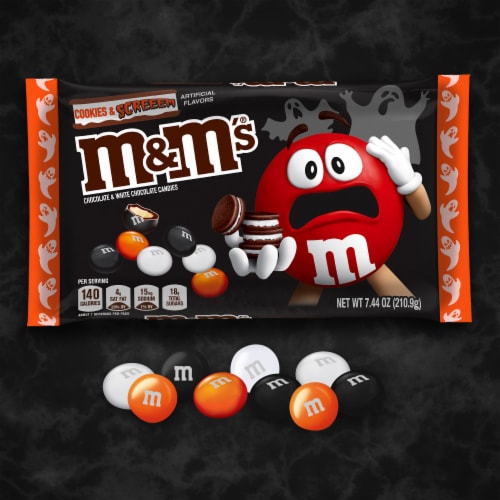 M&M's® Cookies & Screeem Chocolate & White Chocolate Halloween Candy Perspective: bottom