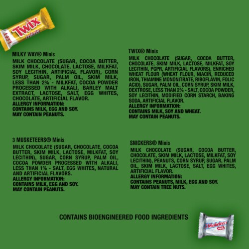 Snickers & Twix & Milky Way & 3 Musketeers Chocolate Candy Bar Assortment Bag Perspective: bottom