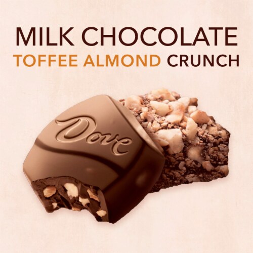 Dove® Chocolate Toffee Almond Crunch Laydown Christmas Milk Chocolate Perspective: bottom