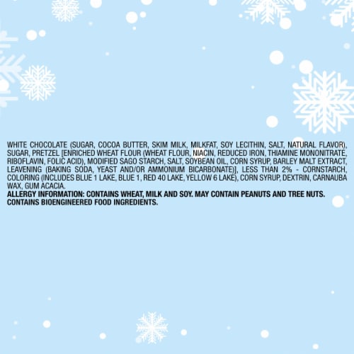 M&M’S White Chocolate Pretzel Snowballs Holiday Candy Perspective: bottom