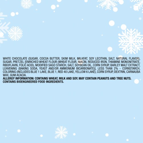 M&M’S White Chocolate Pretzel Snowballs Holiday Candy Perspective: bottom