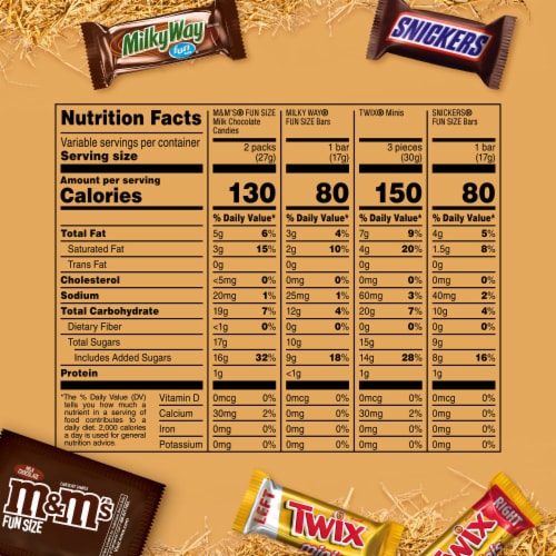 M&M'S Milky Way Twix & Snickers Mixed Chocolate Halloween Candy Assortment Perspective: bottom