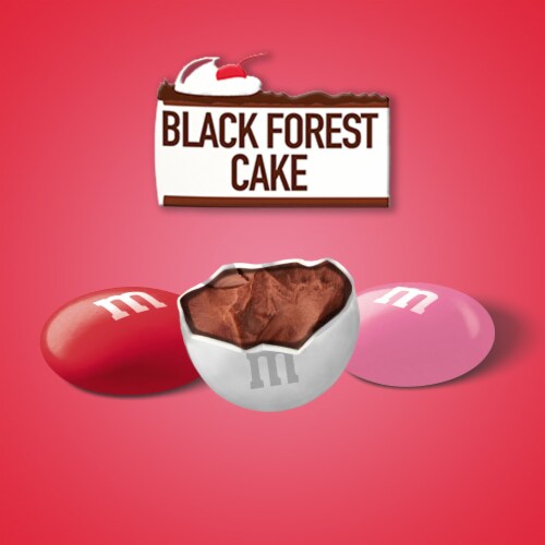 M&M's Black Forest Cake Valentines Day Milk & Dark Chocolate Candy Perspective: bottom