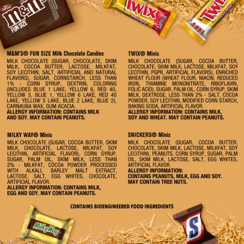 M&M'S Snickers Twix & Milky Way Chocolate Halloween Candy Assortment Bulk Bag Perspective: bottom