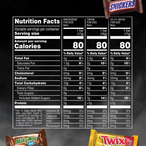 Snickers Twix & Milky Way Chocolate Halloween Candy Bars Variety Pack Perspective: bottom