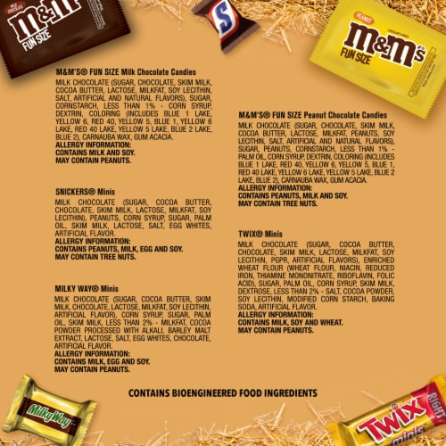 M&M'S Snickers Twix & Milky Way Mixed Chocolate Halloween Candy Assortment Bulk Bag Perspective: bottom