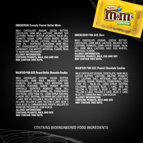 M&M'S & Snickers Peanut & Peanut Butter Assorted Bulk Chocolate Halloween Candy Perspective: bottom