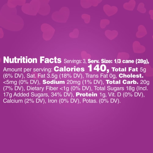 M&M'S Milk Chocolate Valentine's Day Candy Heart Cane Gift Perspective: bottom