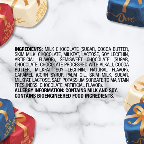 Dove Promises Milk Dark & Caramel Chocolate Christmas Candy Bag Perspective: bottom