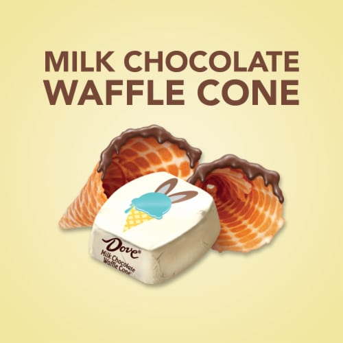 DOVE PROMISES Milk Chocolate Waffle Cone Cookie Crisps Easter Candy Bag Perspective: bottom