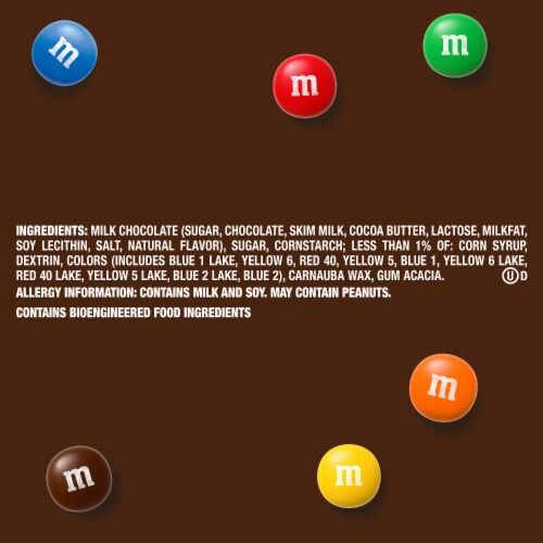 M&M'S Milk Chocolate Summer Candy Family Size Bag Perspective: bottom