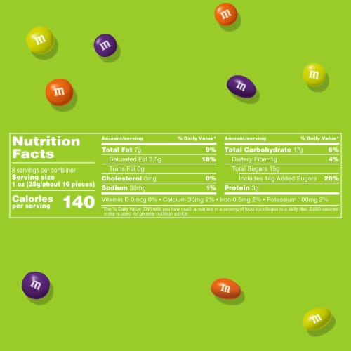 M&M'S Mad Scientist Mix Peanut & Peanut Butter & Milk Chocolate Assorted Halloween Candy Bag Perspective: bottom