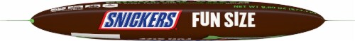 Snickers® Chocolate Goulish Green Fun Size Halloween Candy Bag Perspective: bottom
