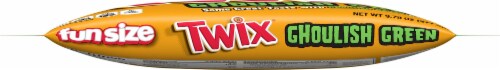 Twix® Chocolate Ghoulish Green Fun Size Halloween Candy Bag Perspective: bottom