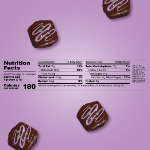 Dove Promises Dark Chocolate Ganache Valentine's Day Candy Bag Perspective: bottom