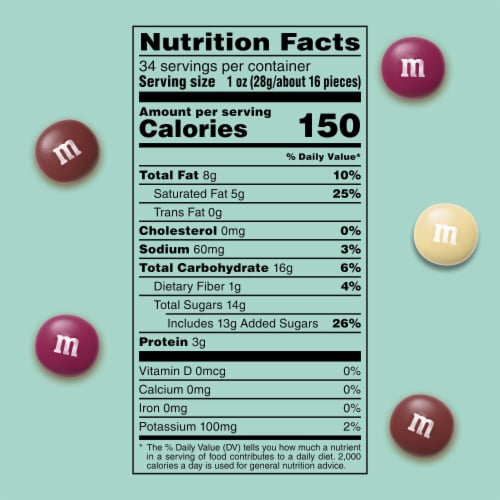 M&M'S Dark & Milk Chocolate Espresso Christmas Candy Bag Perspective: bottom
