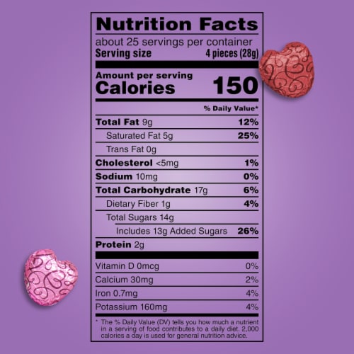 Dove Promises Milk & Dark Chocolate Valentines Day Candy Hearts Bag Perspective: bottom