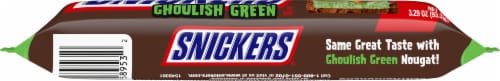 Snickers® Ghoulish Green Chocolate Bar Perspective: bottom