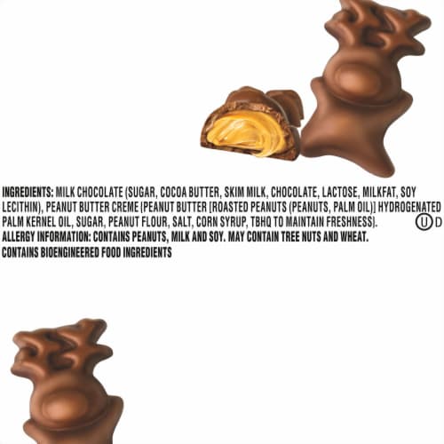 Dove Milk Chocolate Peanut Butter Reindeer Christmas Candy Pack Perspective: bottom