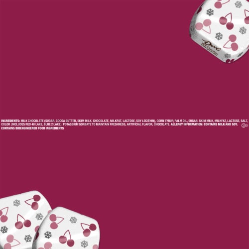Dove Promises Milk Chocolate Cherry Cordial Christmas Candy Bag Perspective: bottom