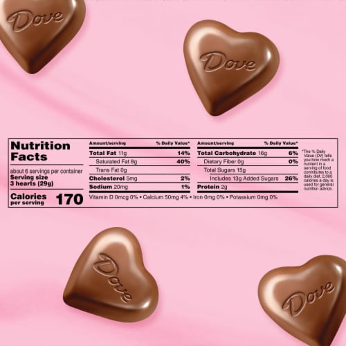 Dove Dark Chocolate Truffle Hearts Valentine's Day Candy Gift Heart Tin Perspective: bottom