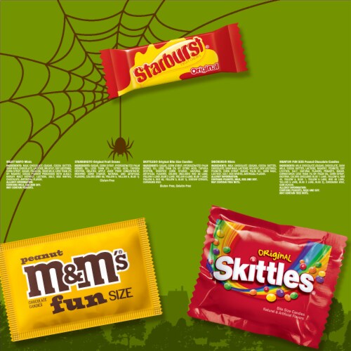 M&M'S Snickers Skittles Starburst & Milky Way Halloween Candy Variety Pack Bulk Bag Perspective: bottom