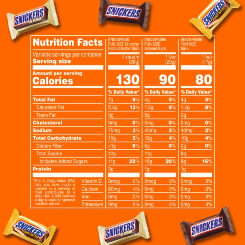 Snickers Almond Snickers & Snickers Crunchy Peanut Butter Chocolate Halloween Candy Bag Perspective: bottom
