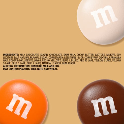 M&M'S Pumpkin Pie Milk Chocolate Candy Bag Perspective: bottom
