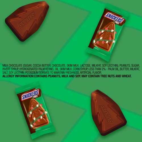 Snickers Trees Chocolate Christmas Candy Bars Perspective: bottom