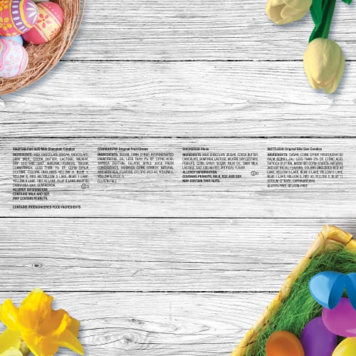 M&M'S Skittles Snickers & Starburst Easter Variety Pack Candy Bag Perspective: bottom