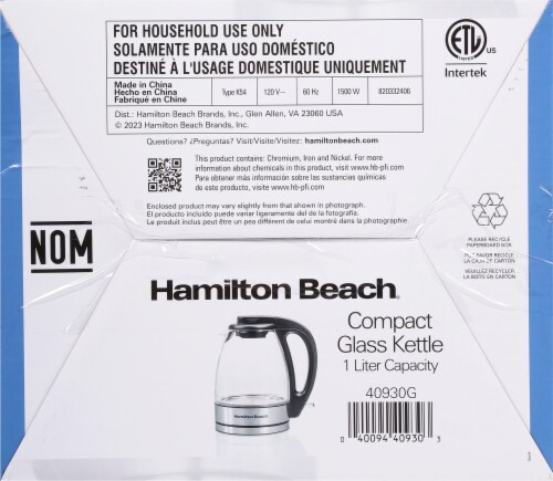 Hamilton Beach Glass Electric Kettle 1 Lt Mariano s