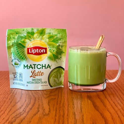 Lipton Add Dairy NonDairy Milk of Choice Cafe Style Frappe Smoothie Japanese Matcha Latte Powder Mix Perspective: bottom