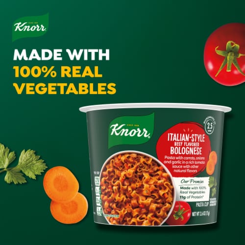 Knorr Pasta Cup Side Meal Italian-Style Beef-Flavored Bolognese Perspective: bottom