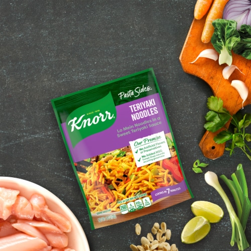 Knorr Teriyaki Lo Mein Noodles Pasta Sides Perspective: bottom