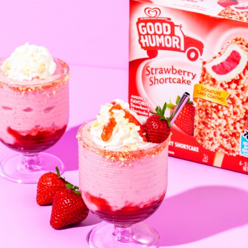 Good Humor Certified Kosher Strawberry Shortcake Frozen Dairy Dessert Ice Cream Bars Perspective: bottom
