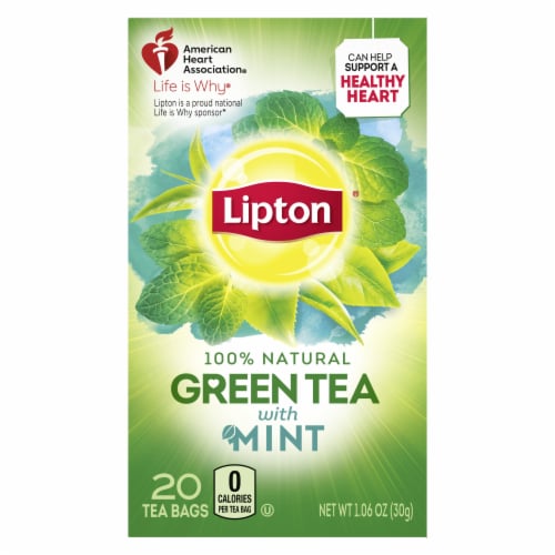 Lipton® Natural Green Tea with Mint Tea Bags Perspective: bottom