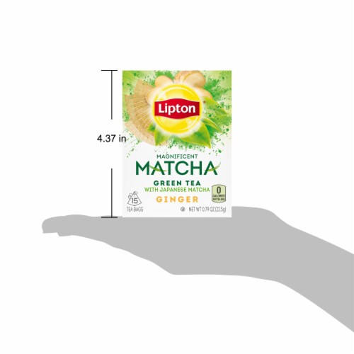 Lipton Magnificent Japanese Matcha Ginger Tea Bags Perspective: bottom